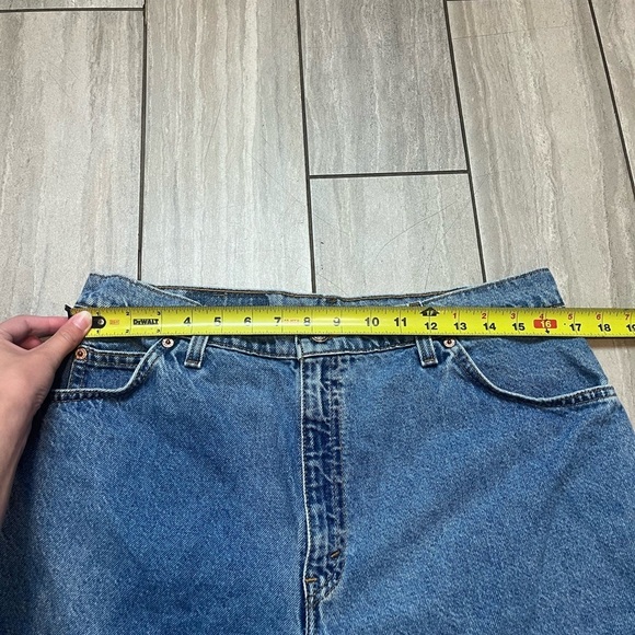 VINTAGE 1990’S 36951 LEVIS ORANGE TAB HEMMED RELAXED SHORTS MENS 33” - Picture 5 of 7